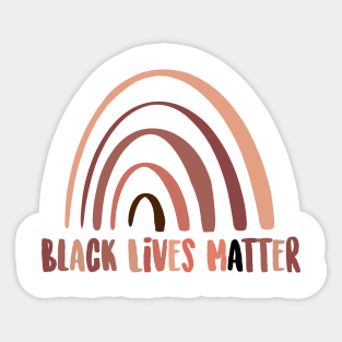 Black Lives Matter Black brown melanin rainbow Sticker